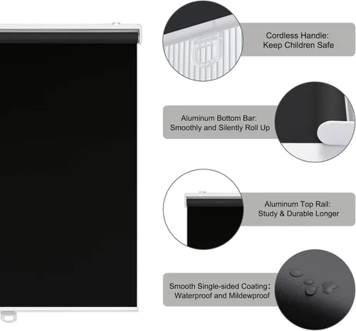 Miniatura 3 de AOSKY Persianas enrollables opacas para ventanas, sin cordones, para oscurecer la habitación, con aislamiento térmico, fácil de instalar