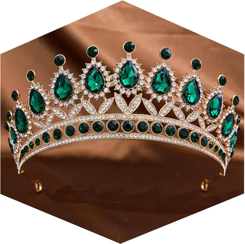 Miniatura 7 de FORSEVEN Tiaras y coronas de cristal para mujer – Boda y fiesta de cumpleaños, corona de princesa, accesorios para el cabello – Diadema de diamantes