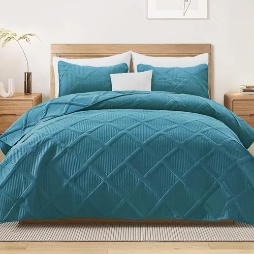 Miniatura 26 de Exclusivo Mezcla - Juego de edredón de microfibra tamaño King, juego de ropa de cama gris claro con 2 fundas de almohada, colcha moderna para cama