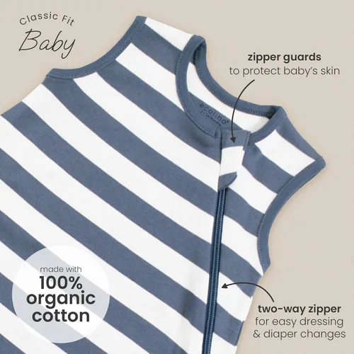 Miniatura 6 de Ecolino - Saco de dormir de algodón orgánico para bebé - Manta portátil para bebé con cremallera de 2 vías - Saco de dormir para infantes - 6-18