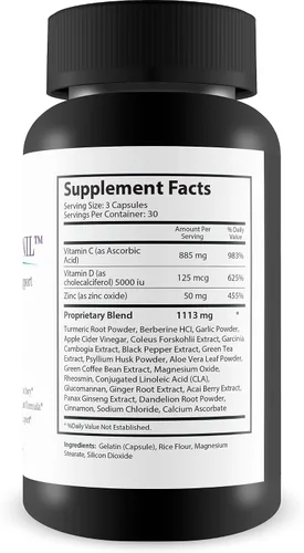 Miniatura 2 de Pro Metonil - Suplemento para la salud de la sangre - Potente fórmula de salud para todo el cuerpo - Contiene berberina, canela y zinc - Apoyo