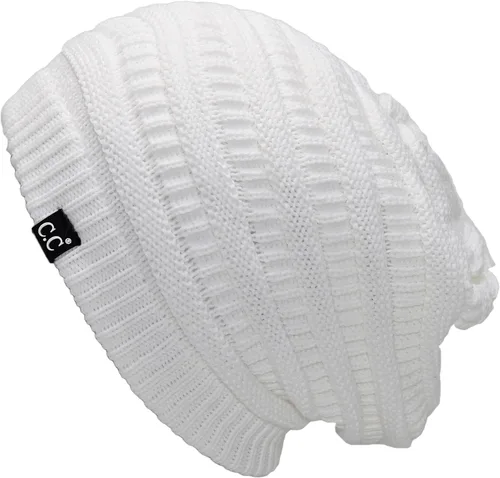 Miniatura 5 de C.C Winter Oversized Beanie Hat with Fuzzy Lining – Thick Knit Thermal Beanie for Cold Weather, Soft Warm Fleece Lined Cap
