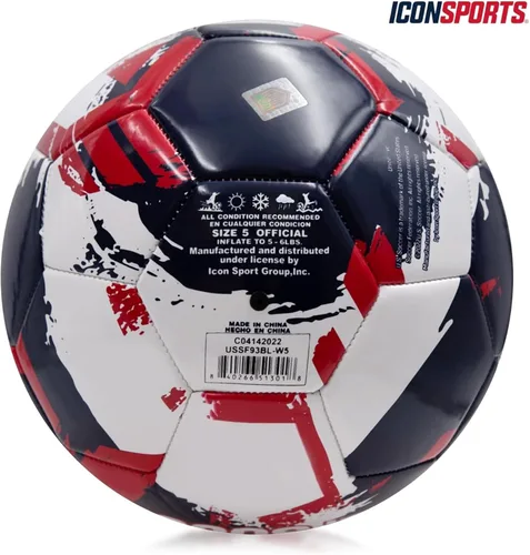 Miniatura 4 de Icon Sports Balón de fútbol oficial de la Federación de Fútbol de USSF93BL-Blanco