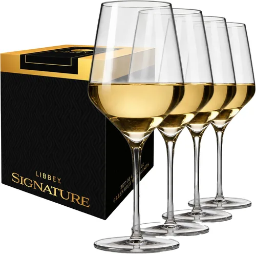 Miniatura 16 de Libbey Signature - Copas de vino multiusos, con tallo, modernas copas de vino rojo y blanco, juego de 4, elegante juego de regalo de copas de vino