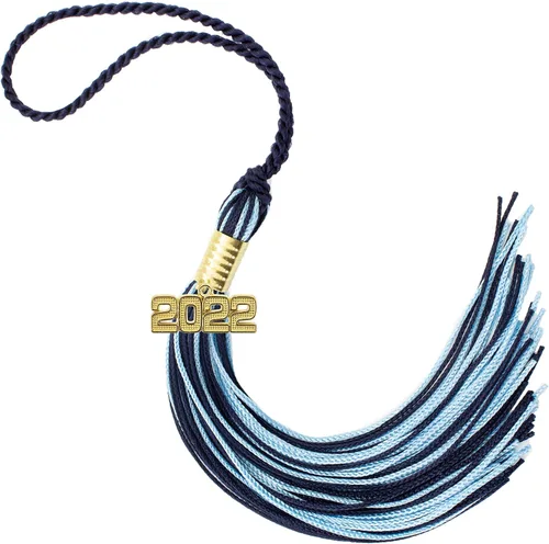 Miniatura 483 de Borla de graduación Aqua 2022, todos los colores escolares disponibles, fabricada en Estados Unidos