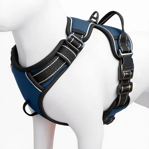 Miniatura 21 de Arnés para perro sin tirones, chaleco reflectante ajustable y acolchado para mascotas con asa de fácil control, fácil de llevar con nudo elegante
