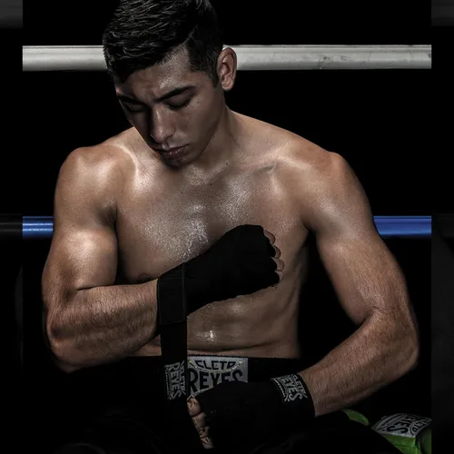 Miniatura 7 de CLETO REYES Vendas de mano de compresión para guantes de boxeo, elástico transpirable, MMA, kickboxing, Muay Thai, negro