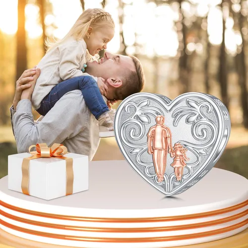 Miniatura 90 de PROESS Dije para padre, madre e hija, pulsera de plata de ley para pulseras, regalos de cumpleaños, día de San Valentín, para hija, madre, amante