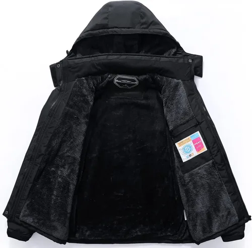 Miniatura 3 de OTU - Chaqueta de esquí impermeable para mujer, cortavientos, abrigo de nieve con capucha para invierno