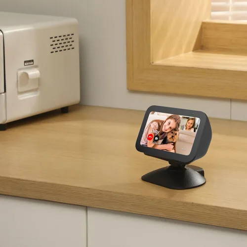 Miniatura 4 de Soporte ajustable para Echo Show 5 (3ª generación), Soporte con inclinación + giro, rotación multiángulo, base magnética antideslizante para Show 5
