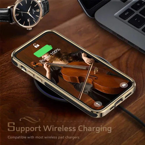 Miniatura 6 de LOHASIC Funda para iPhone 12/12 Pro para hombre, cuero de lujo, delgada, clásica, agarre suave, a prueba de golpes, protección de cuerpo completo