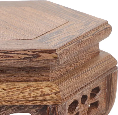 Miniatura 2 de Didiseaon Taburete de madera para plantas, soporte de exhibición chino, soporte retro para maceta, estante decorativo para jardinera, estante