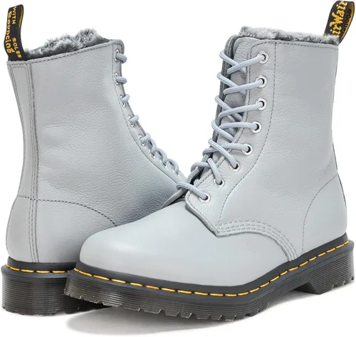 Miniatura 3 de Dr. Martens Botas de cuero Virginia con forro de piel sintética 1460 para mujer