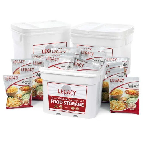 Miniatura 9 de Legacy Food Storage - Cubo de 120 porciones sin gluten, suministro de alimentos de emergencia, 46,200 calorías totales, 120 porciones grandes