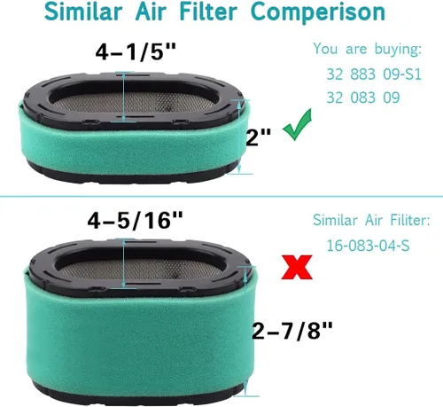 Miniatura 4 de Paquete de 3 filtros de aire 32 083 09-S para Kohler serie 7000 KT715 KT725 KT730 KT735 KT740 KT745 Cub Cadet XT1 XT2 ZT1 cortacésped giro cero