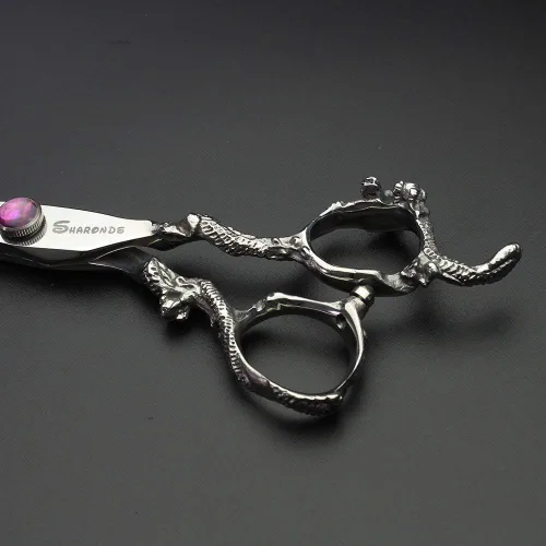 Miniatura 5 de SHARONDS Tijeras de corte de cabello, tijeras de peluquería para adelgazar, tijeras profesionales de peluquería para el hogar, para hombres y Plano