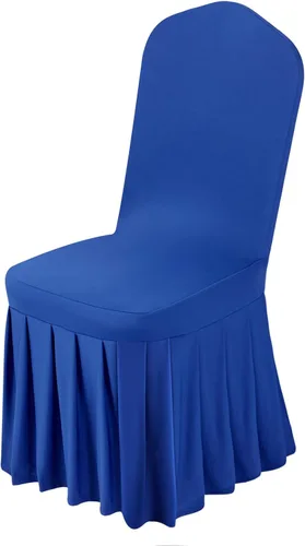 Miniatura 59 de VEVOR 150 fundas blancas para sillas de poliéster y elastano, fundas elásticas para bodas, fiestas, comedor, banquetes, sin pinzas, 150