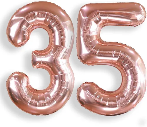 Miniatura 52 de AULE Globos grandes de 40 pulgadas con números 0 azules, globos grandes de números de aluminio, decoraciones de fiesta de cumpleaños de helio