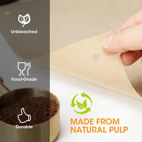 Miniatura 2 de Aieve 160 filtros de café percolador, papel de filtro perforado sin blanquear para ollas de café eléctricas, filtros percoladores envolventes