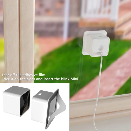 Miniatura 3 de Teccle (Paquete de 2) Soporte de ventana para Blink Mini, a través de la ventana de uso Blink Mini cámara, sin necesidad de correr el cableado al