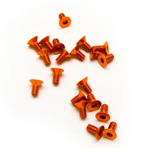 Miniatura 19 de 20 tornillos avellanados M3 6063 de aluminio hexagonal (colores anodizados) (0.236 in, 0.394 in, 0.630 in, 0.787 in) (M3 x 0.236 in, negro)
