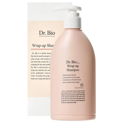 Dr.Bio Champú envolvente, hidratante y calmante con probióticos y cica, cuidado del cabello y el cuero cabelludo para cuero cabelludo sensible,