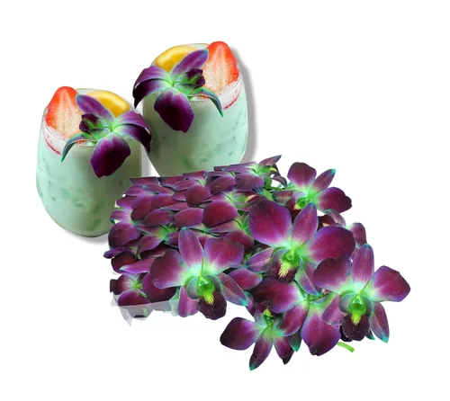 Miami Fresh Orchid Flower OrchidClub USA Sunne Tropical Loose Bloom Head DIY Lei Food Drink Decor GREEN (50 VERDE SAN PATRICK)