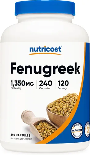 Miniatura 7 de Nutricost Semilla de fenogreco 1350 mg, 240 cápsulas (3 botellas) - Sin gluten, sin OMG