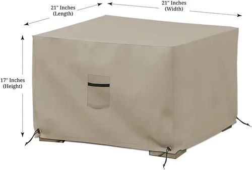 Miniatura 2 de Covers & All Funda otomana para exteriores, funda otomana impermeable de 12 onzas con propiedades resistentes a los rayos UV, funda cuadrada