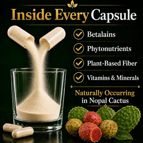 Miniatura 3 de Cápsulas de cactus nopal liofilizado premium, cultivadas en montaña en México, suplemento en polvo de cactus entero, sin rellenos, 500 mg, 120