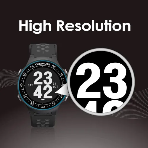 Miniatura 2 de CANMORE TW411 Reloj GPS de golf con rastreador de fitness, más de 41,000 cursos mundiales precargados gratuitos, chip IC mejorado, turquesa