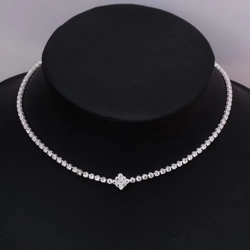 Miniatura 5 de HONGLU Elegant Bridal Crystal Necklace Earrings Bracelet Set Wedding Jewelry Sets Choker Necklace Prom Formal Costume Accessories for Bride