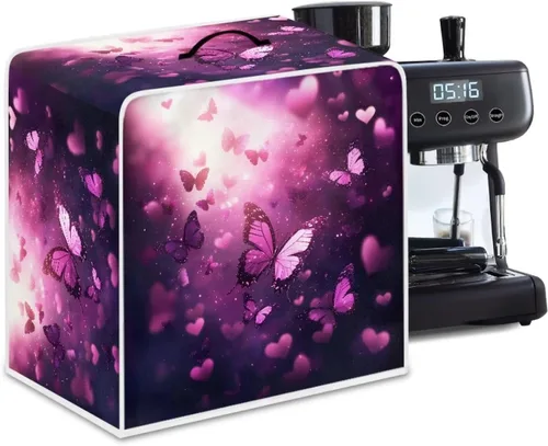 Miniatura 8 de Cubiertas para máquina de café con mango superior, resistentes a las manchas, para mezclador, compatible con la mayoría de cafeteras