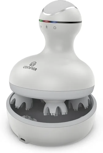Miniatura 9 de COMFIER Masajeador de cuero cabelludo inalámbrico con 3 modos de amasado, regalos, masaje de cabeza impermeable con 8 garras para limpieza profunda