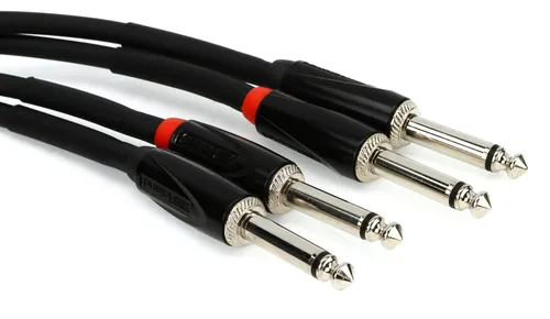Miniatura 8 de Cable de Interconexión Serie Negra Roland, RCA Dual a Dual 1/4 Pulgadas, 5 Pies