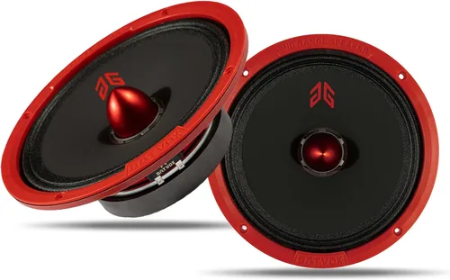Miniatura 11 de MX80P1 - Altavoz de rango medio de 8 pulgadas, tapa antipolvo roja, 480 W máximo, 4 ohmios, altavoces de puerta de audio de alta calidad para coche