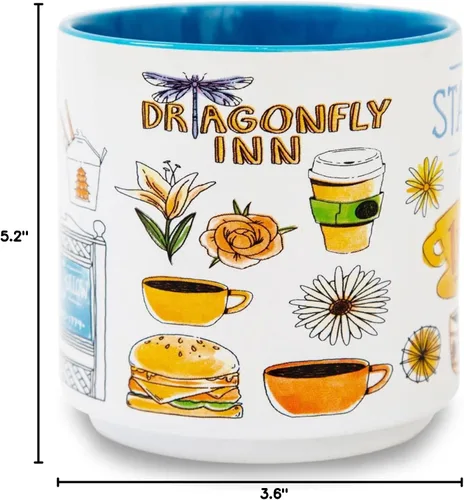 Miniatura 8 de Taza de cerámica con iconos de Gilmore Girls de Stars Hollow Taza grande de café para espresso, cafeína, bebidas, artículos esenciales