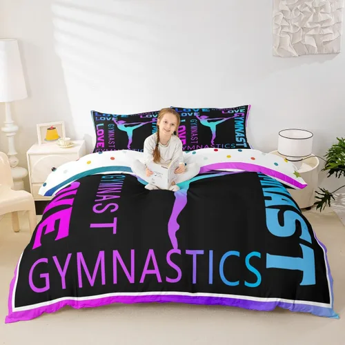 Miniatura 22 de Funda de edredón de gatos negros y blancos, juego de ropa de cama verde para niños, bonita funda de edredón de gatos para decoración de habitación