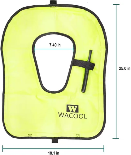 Miniatura 2 de WACOOL Chaleco inflable para buceo, natación, buceo, gran flotabilidad de hasta 220 libras, para adultos, jóvenes y niños