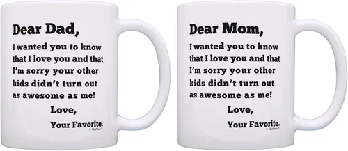 Miniatura 11 de Dear Dad Sorry Your Other Kids Didn't Turn Out as Awesome as Me Love Your Favorite Divertido regalo del día del padre para papá, taza de café, taza