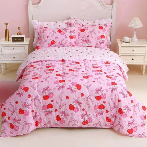 Miniatura 14 de Mooreeke Juego de edredón individual para niños de 6 piezas, juego de ropa de cama azul para adolescentes, microfibra de dinosaurio, cama para niños