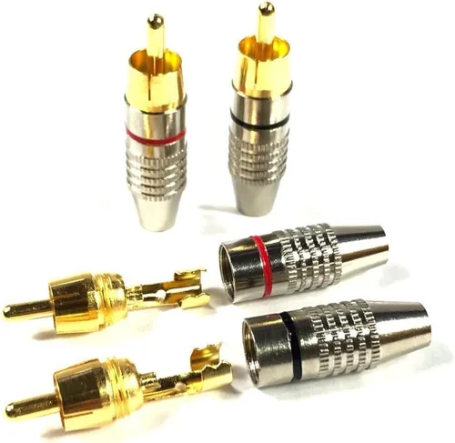 Miniatura 2 de CESS RCA Plug Solder Gold Audio Video Adaptador Cable Conector (20 unidades)