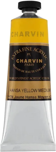 Miniatura 68 de Charvin Pintura acrílica profesional extrafina – verde absenta, tubo de 2.1 fl oz, pigmentos de triple fresado, resistente a la luz, pinturas