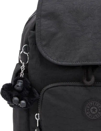 Miniatura 8 de Kipling Mochila estampada City Pack, Negro (Black Noir), Mini mochila City Pack para mujer, mochila ligera y versátil