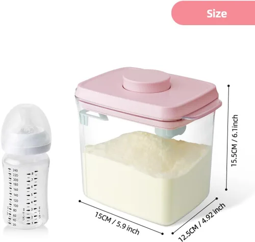 Miniatura 6 de Ankou Contenedor de fórmula - 1700ml Dispensador de fórmula hermético con un botón, contenedor portátil de leche en polvo, contenedor de 57.5 fl oz