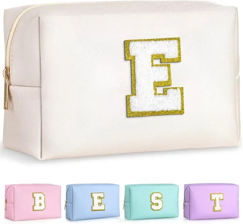 Miniatura 42 de TOPEAST - Bolso de maquillaje para mujer, G Blanco nacarado-rosa