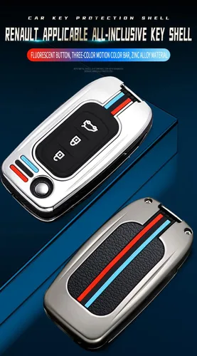 Miniatura 2 de Funda para llavero Renault Kadjar Koleos Sandero Stepway Funda para llave de llave Accesorios Protector 3 botones