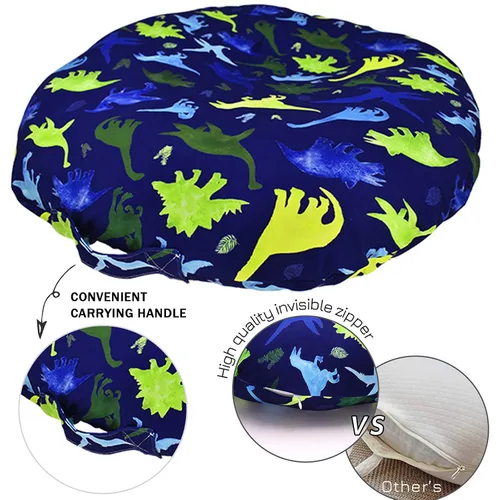 Miniatura 3 de Funda para tumbona de dinosaurio, color azul, transpirable y reutilizable, extraíble, para recién nacido, ajuste cómodo para bebé infantil (niño)