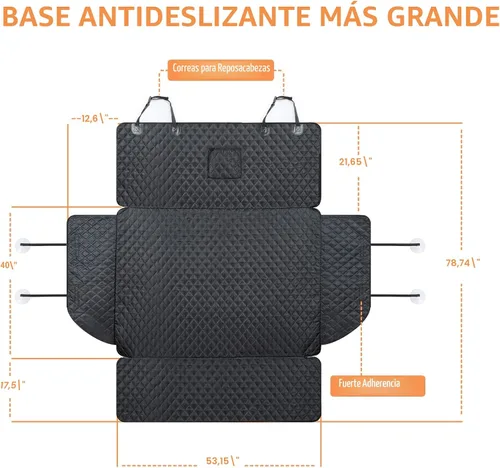Miniatura 2 de PETICON Funda para compartimiento de carga para perros apta para SUV, forro de carga para mascotas impermeable, asiento para perros, alfombra