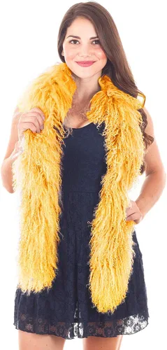 stylesilove Bufanda ultra suave de piel de cordero mongol auténtica, 10 colores